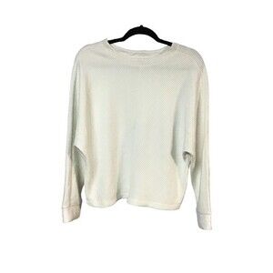 Minimalist Casual Basic Chic Ribbed Knit Fashion A New Day White Size M Sweater